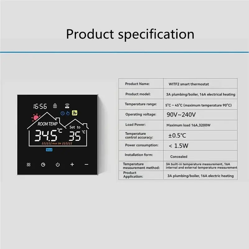 ABUH-Smart Wifi Wireless Thermostat For Efficient Gas Boiler Water Heating Water Heating Digital Temperature Controller