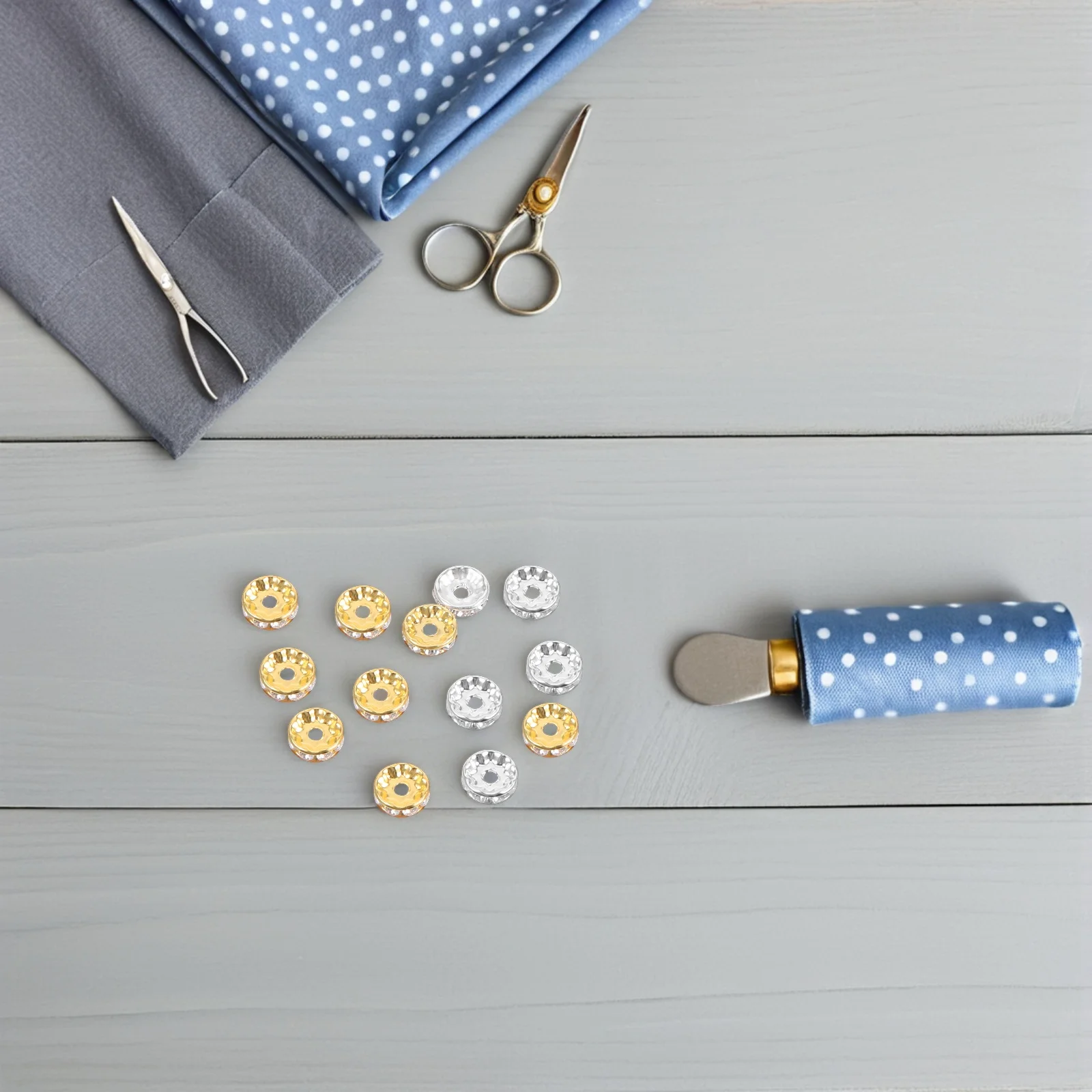 200 قطعة من خرز حجر الراين Rondelle خرز فضفاض متألق مقاس عالمي لصنع المجوهرات إكسسوارات قلادة القرط