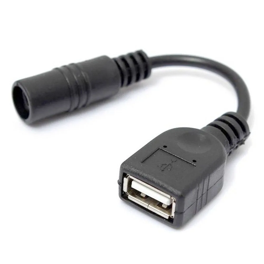 Cavo connettore di alimentazione DC femmina a USB AF DC maschio da 5,5 x 2,1 mm per adattatore per laptop Adattatore di alimentazione per caricabatterie Suggerimenti per connettore