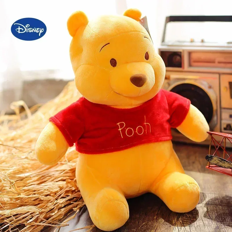 HOT---SALE Disney 23cm Winnie The Pooh Plush Doll Toy Cartoon Prone Posture Winnie Pooh Bear Soft Stuffed Toy Pillow Xmas Gifts