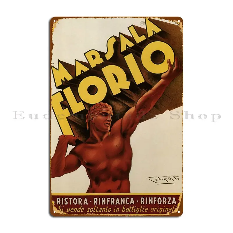 Marsala Florio Metal Signs Club Club Personalized Club Bar Living Room Tin Sign Poster