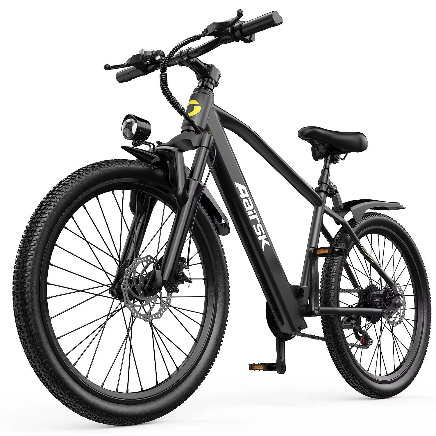 Aairsk GT300 Elektrofahrrad für Erwachsene, 26-Zoll-Reifen, geeignet für den Stadtverkehr, 250-W-Motor, 36-V-10-Ah-Akku, 7-Gang-Elektrofahrrad