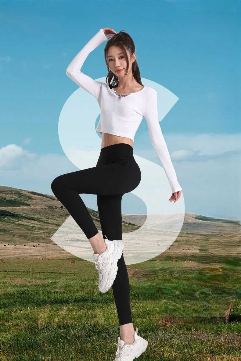 Yogabroek Groot formaat Dameskleding Kawaii Feestelijk Effen Heuplift Sneldrogend Cartoon Utility Anti-Pilling Europese stijl Groot formaat