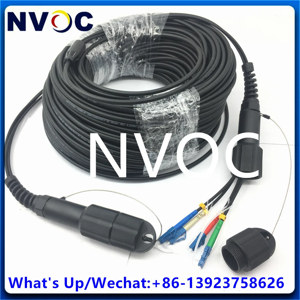 2 قطعة 4 النواة 100 متر SM G657A1 4C PDLC/SC/FC/STUPC المدرعة ألياف البولي يوريثان التصحيح الحبل يؤدي كابل و 10 قطعة 10 جرام 1310nm LR 20 كجم ل Novastar #2