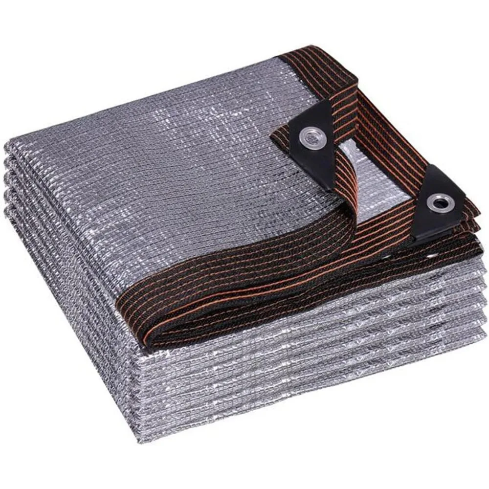 

99% Aluminet Shade Net, Outdoor Sunblock Shade Cloth with Grommets, Shade Netting for Car Greenhouse Kennel Gardening Patio