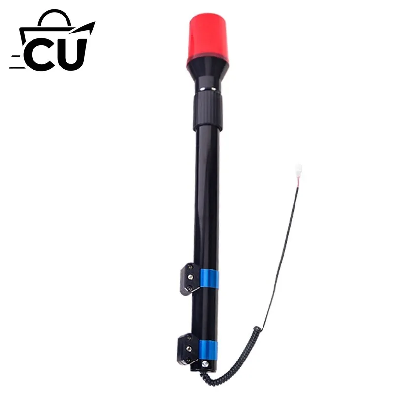 Outdoor Patrol Electric Vehicle Motorcycle Rear Pole Light LED Warning 12V Long Pole Red Blue  Flashing Warning Light