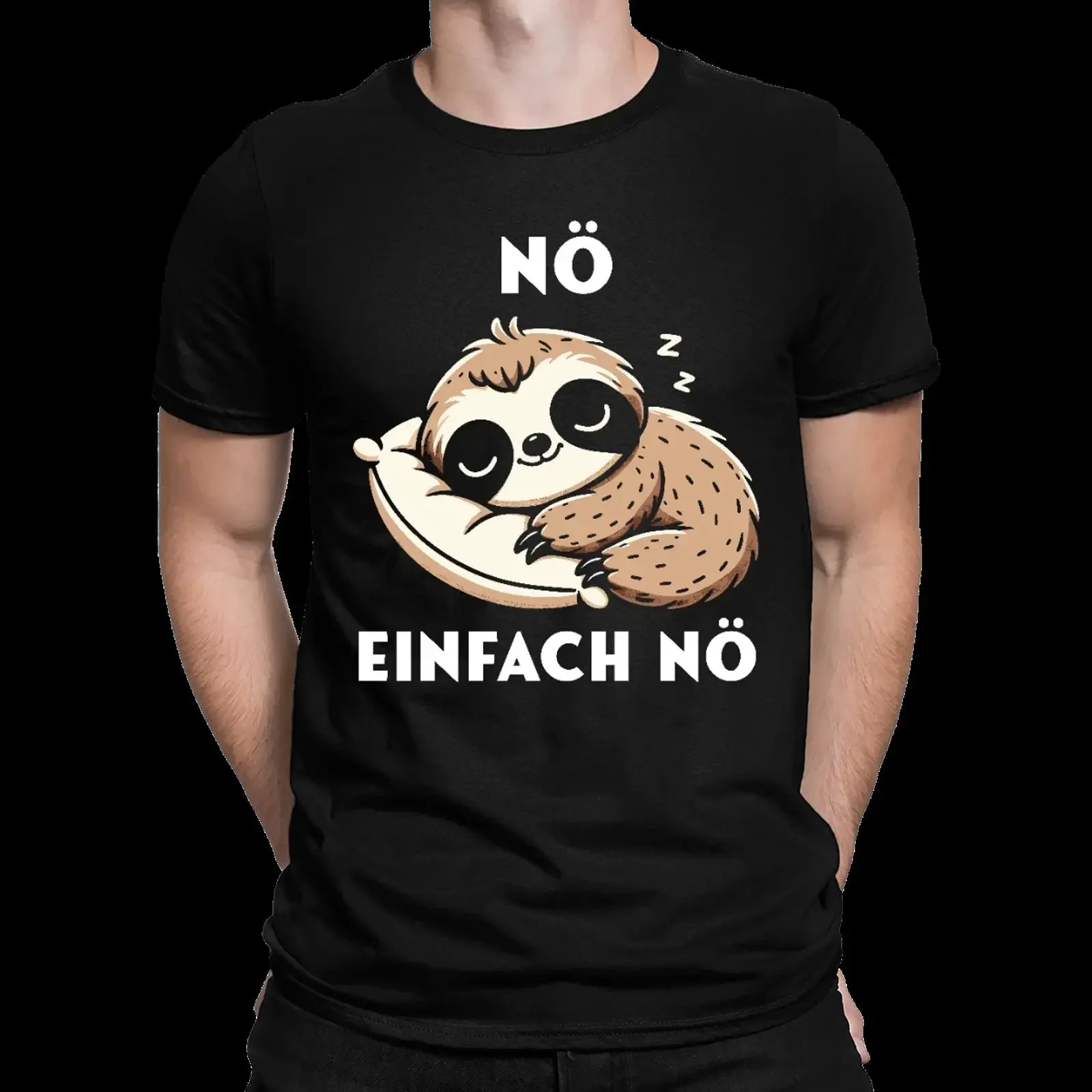 Simply Lower Austria Sloth Men's T Shirt vintage Washed Casual homme streetwear Versatile Stylish Slightly Soft Unisex