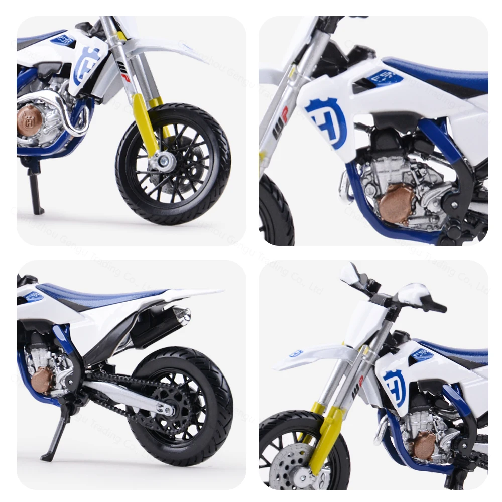 Bburago 1:18 Husqvarna FS 450 Supermoto Static Die Cast Vehicles Collectible Hobbies Motorcycle Model Toys