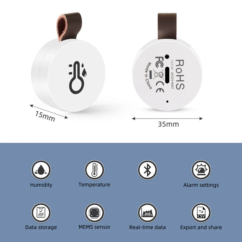 

Wireless Thermometer And Hygrometer Bluetooth Temperature And Humidity Sensor Home Smart Thermometer And Hygrometer