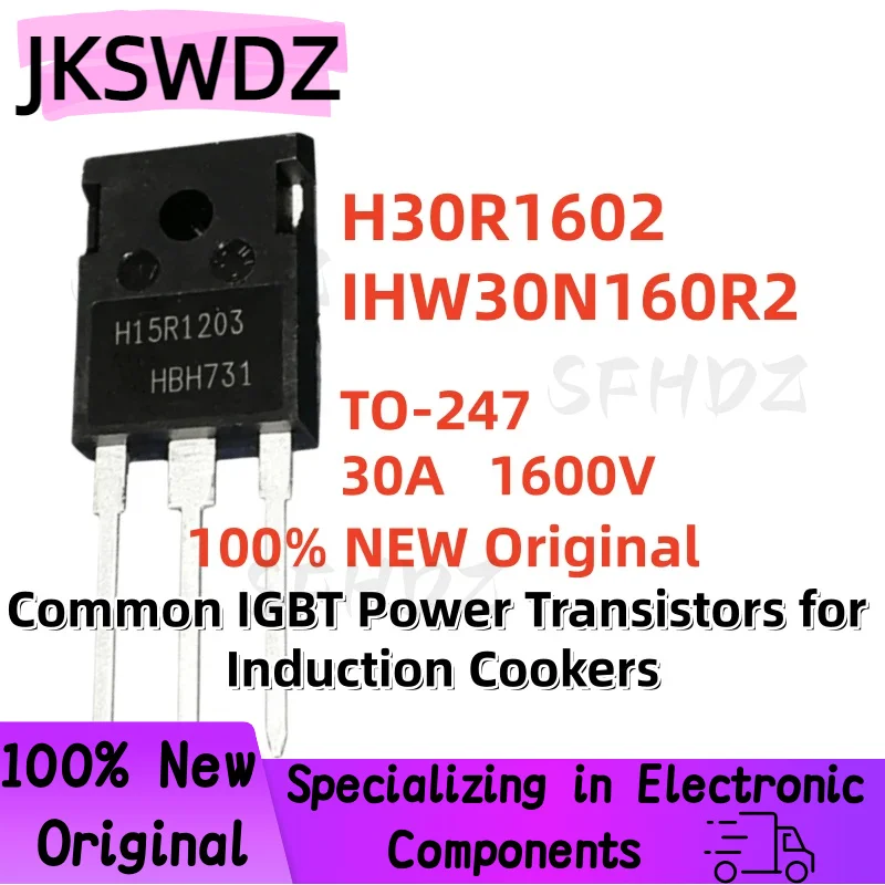 

Original 5/10/20PCS 100% NEW H30R1602 IHW30N160R2 TO-247 30A 1600V Common IGBT Power Transistors for Induction Cookers