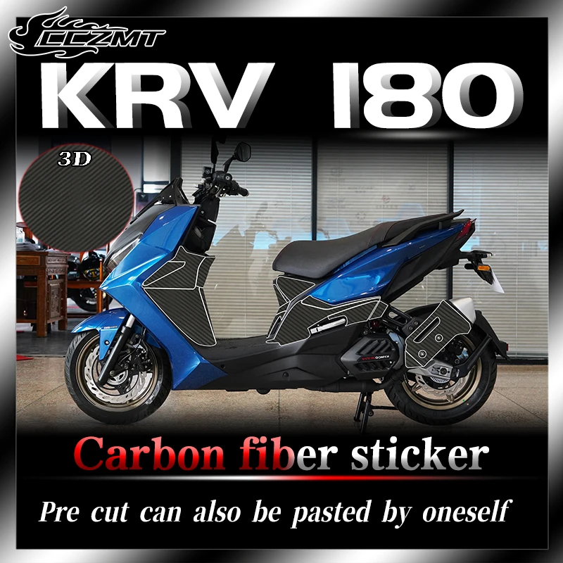 

For KYMCO KRV180 3D carbon fiber protection sticker body film decoration sticker waterproof and wear-resistant accessory