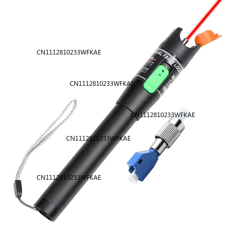 Visual Fault Locator, 30MW Optic Fiber Cable Tester With FC Male To LC Female Adapter, 30KM Red Light Source Meter