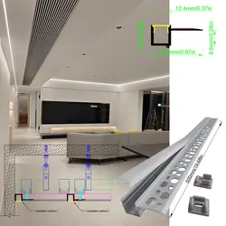 32x13mm (2 sztuki) 0.5 rzeźbić swoją przestrzeń z aluminiowymi profil taśmy LED na sufitach