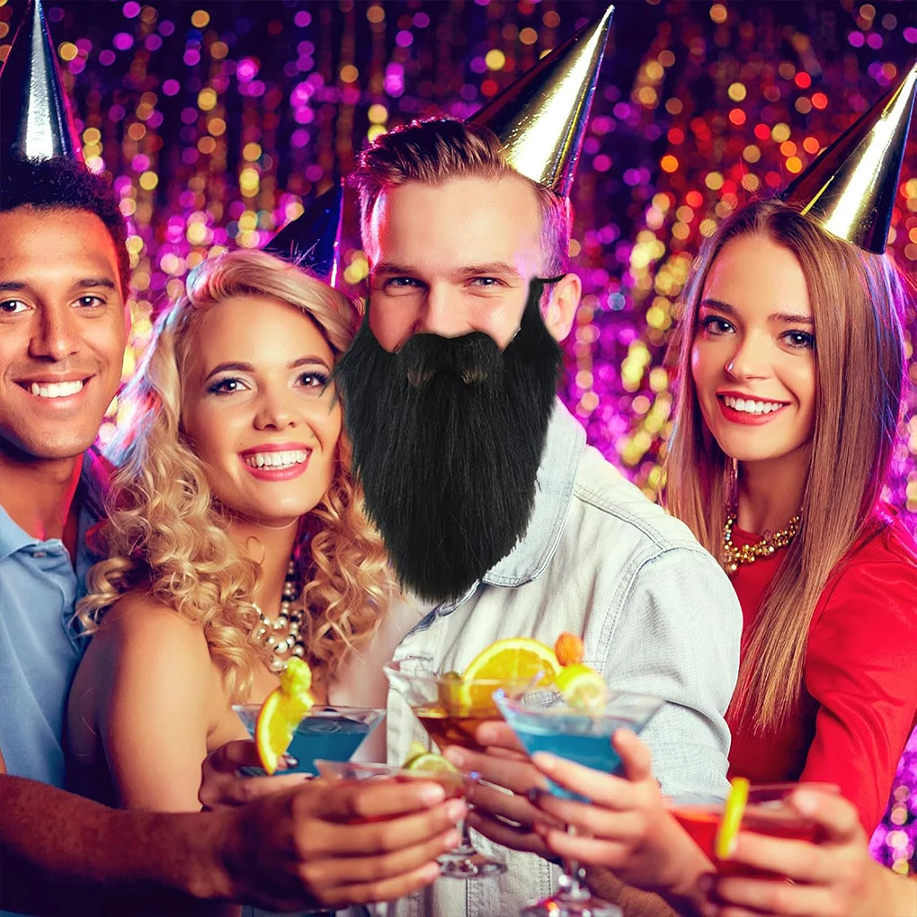 1 قطعة زي اللحية الطويلة تأثيري الشوارب اللحية وهمية للكبار شعر الوجه عيد الفصح حفلة تنكرية أوبرا فستان بتصميم حالم لوازم الحفلات #2