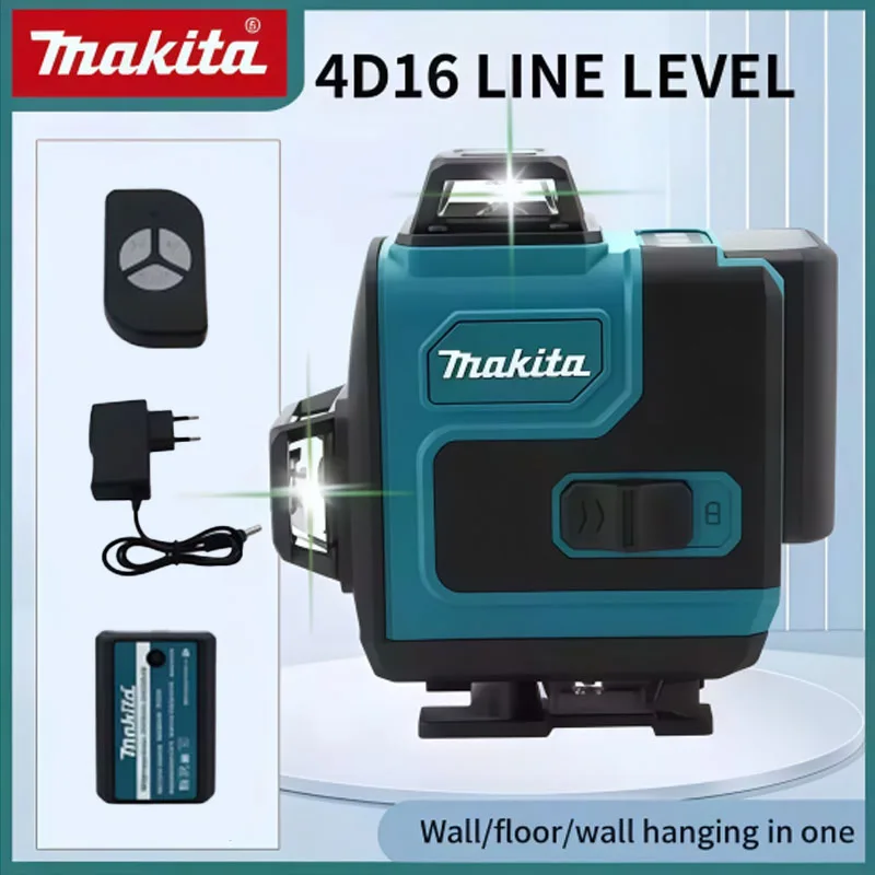 

Makita 2026 High Precision Green Cross Line Laser Level 360° Self Leveling Portable Wall Mount Measuring Tool