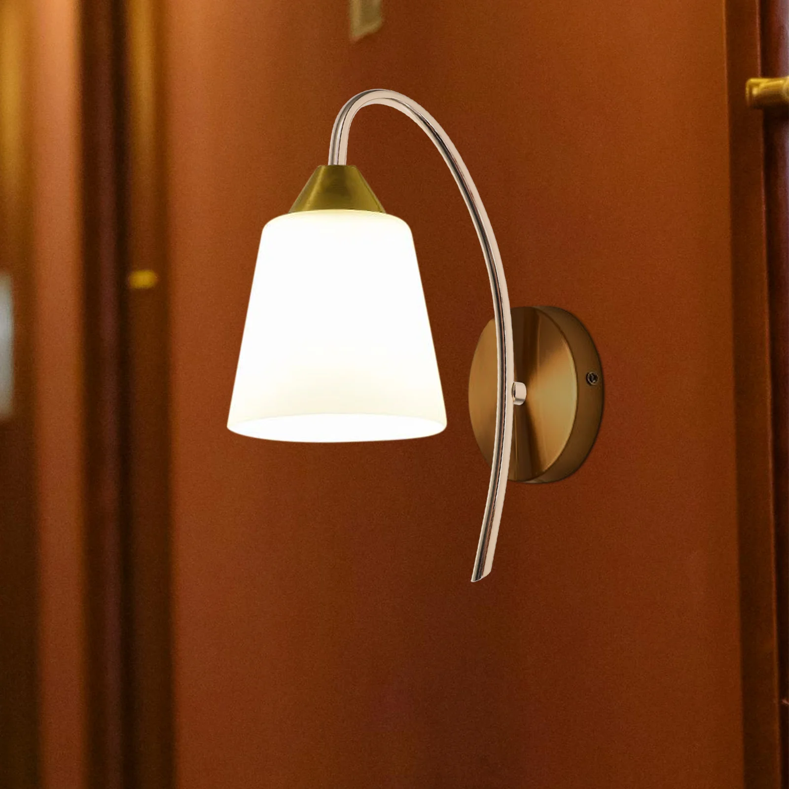 

Curved Pipe Lamp Stem Solid Iron Construction M10 Threaded Rod for Wall Mount Light DIY Lighting Upgrade Replacement