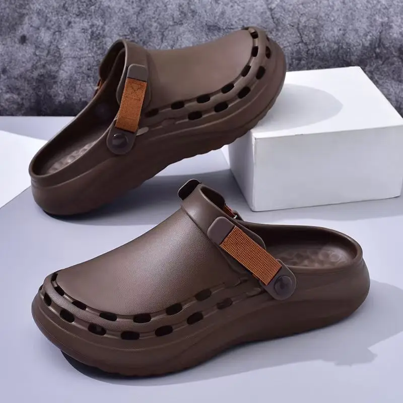 

Мужские повседневные спортивные сандалии Baotou, новые летние легкие дышащие уличные пляжные сандалии двойного назначения, тапочки