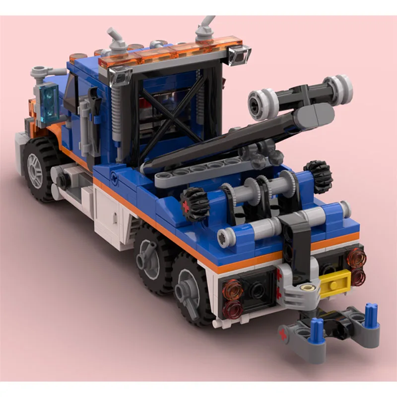 

MOC-209068 City Classic Heavy Duty Tow Truck Building Block Model, 413 Pieces, Birthday Toy Gift for Boys and Children