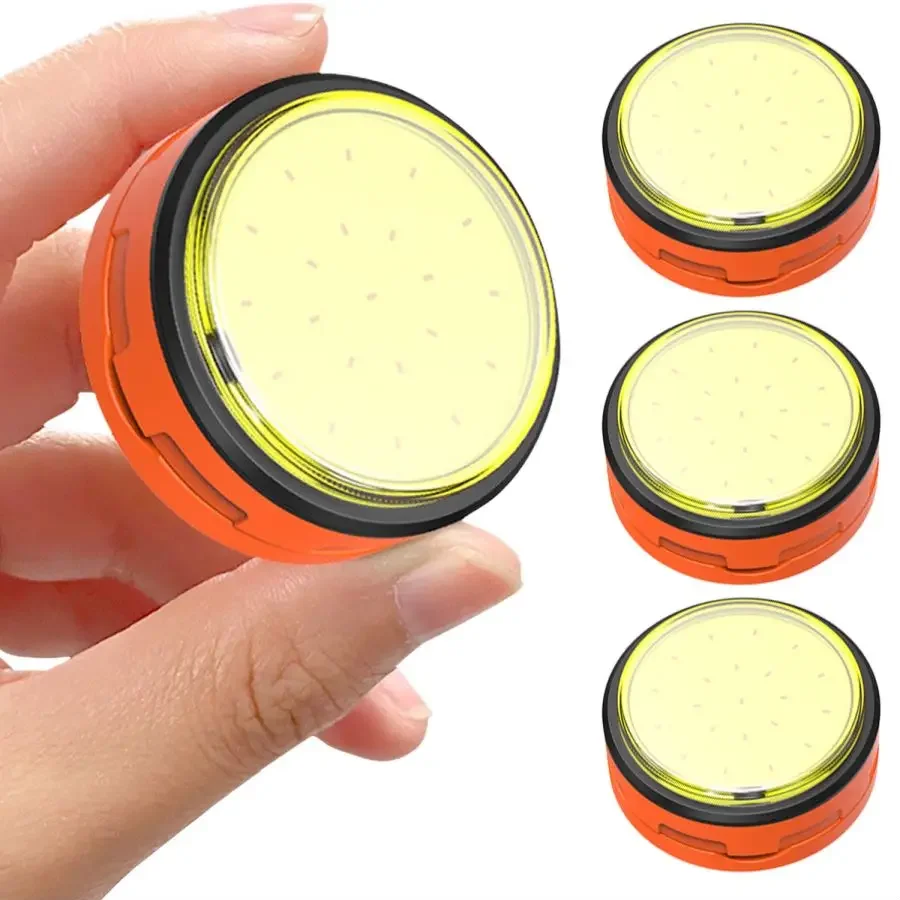 

1-4 PCS Mini COB LED Flashlight Rechargeable Work Light Portable Camping Lights Tent Lamp Emergency Lantern with Magnet Base