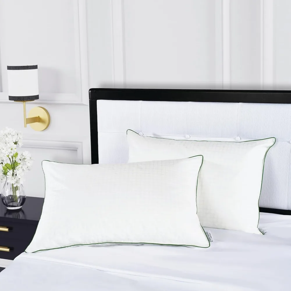 

Noel Soft/Medium 20" x 36", Adjustable Down Alternative Pillow, 300 Thread Count Cotton Cover, Best for Back or Stomach Sleeper