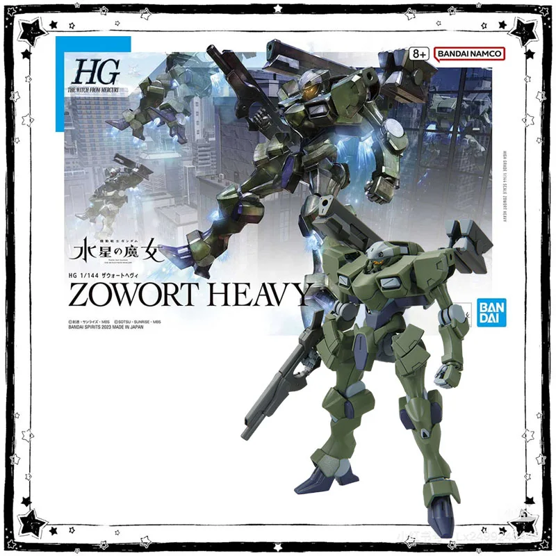 

In Stock Bandai Gundam Model Kit Anime Figure HG 1/144 Zowort Heavy Anime Action Figure Collection Assembly Model Boy Toys Gifts
