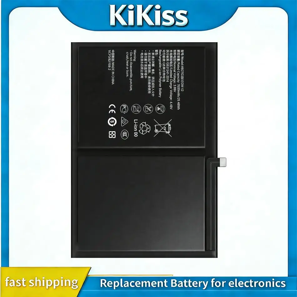 

For Huawei Matepad SE 10.4 2023 11.5 AGS5-W09 AL00 AGS5-W00 Durable HB27G3B1EGW-12 7600Mah Tablet Battery