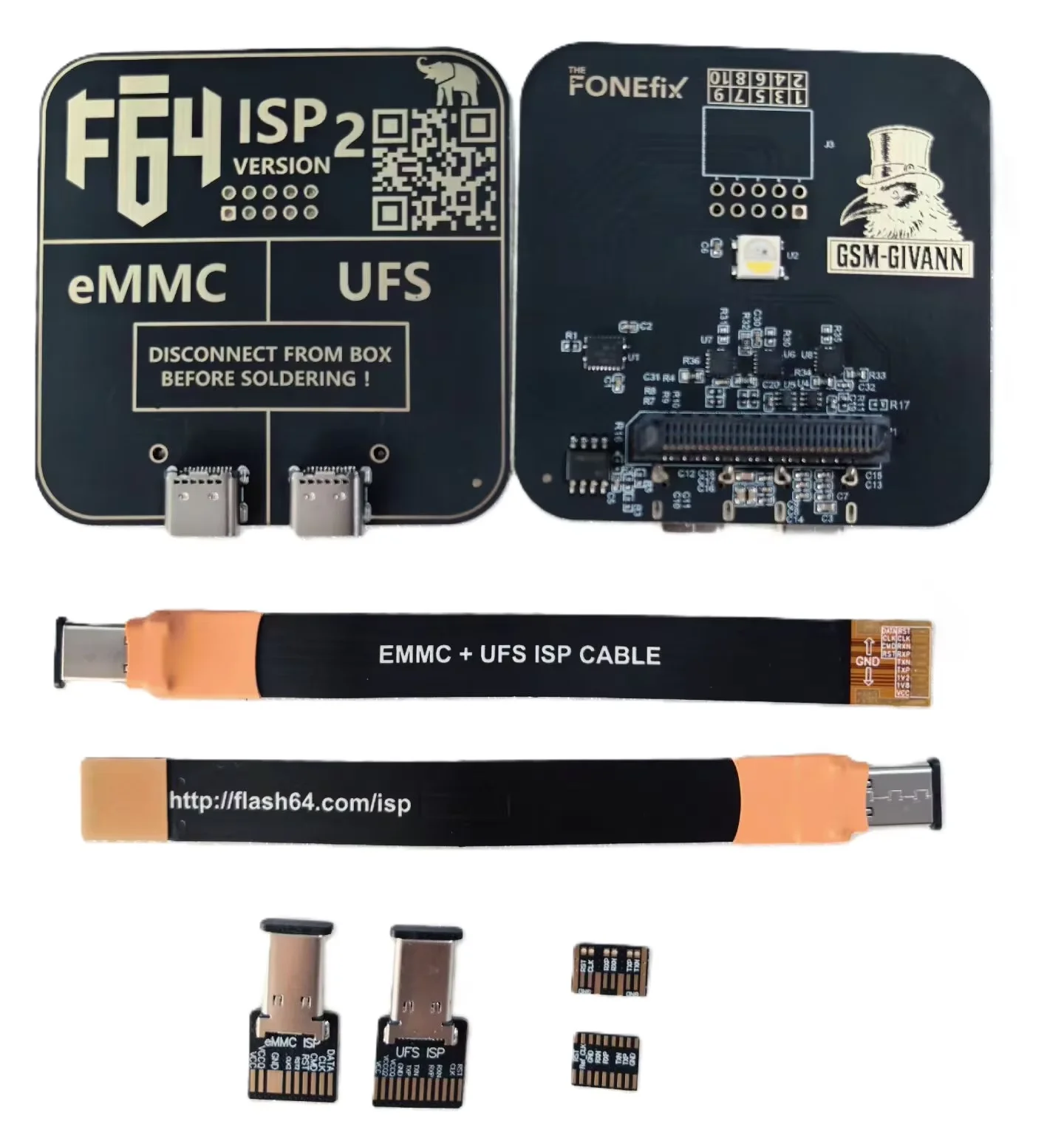 2026 F64 UFS/EMMC ISP V2 adapter Flash 64 V2 ISP Adapter Set Flash 64 UFS & EMMC ISP V2 Adapter with Flex Cable Set