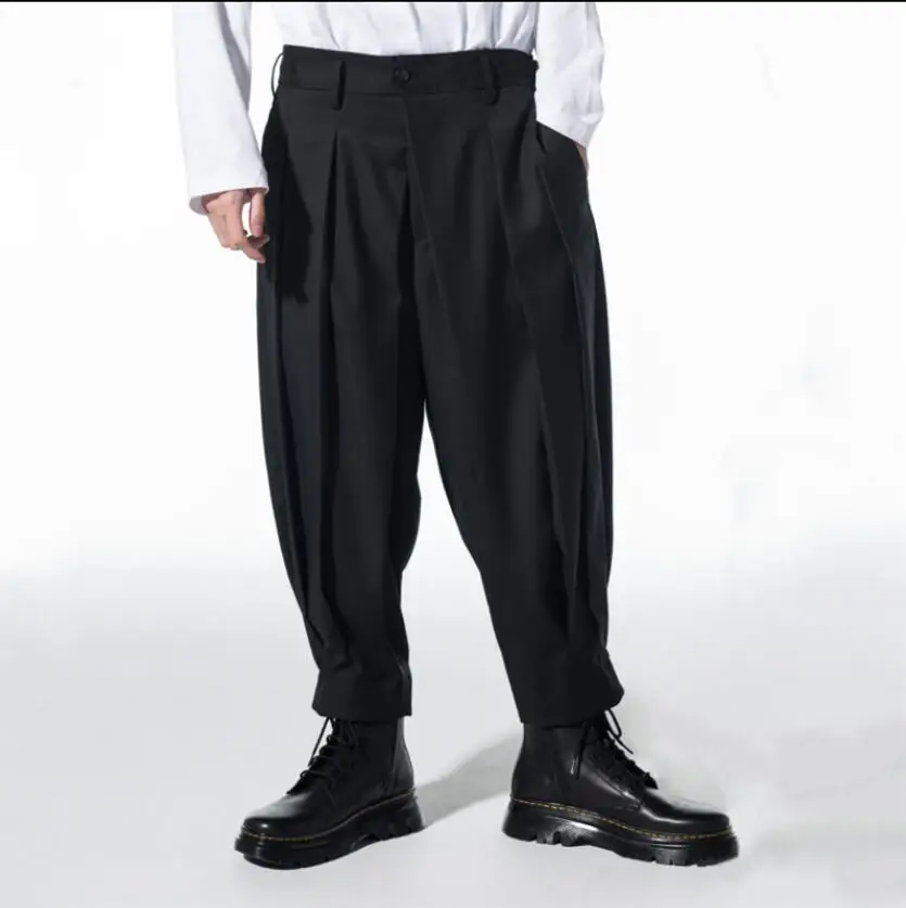 New Youth Men's Casual Pants Trendy Handsome Loose Nine-Point All-Match Autumn And Winter Harem Pants Mid-Waist Trousers 27-46