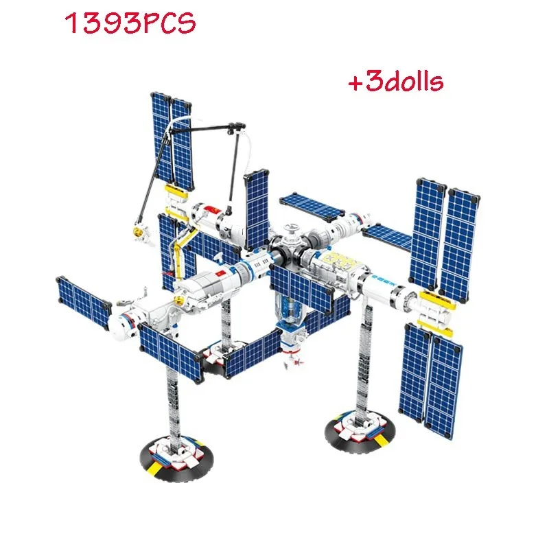 New MOC Creative Aerospace Rocket Tiangong Space Station Building Block Model Small Particles Fun Assembled Toys For Children