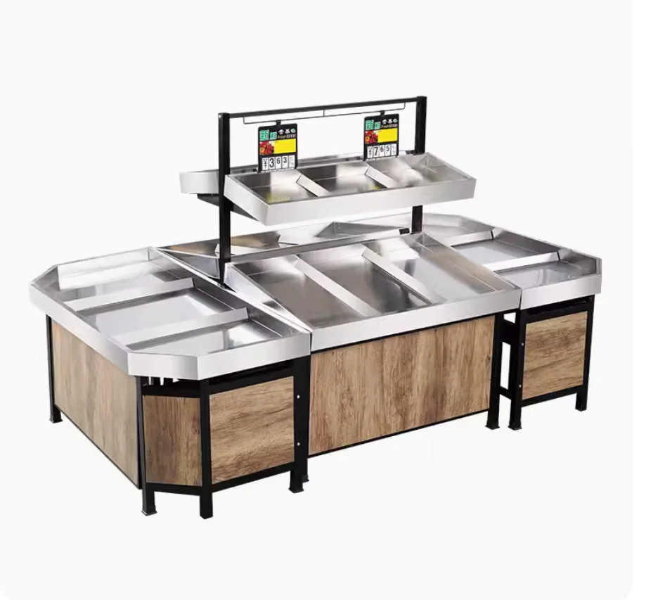 

Vegetable shelves, stainless steel multi-layer shelves for supermarkets, fruit and vegetable stores