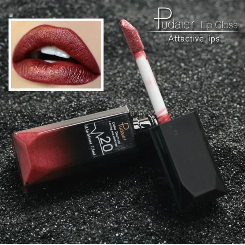 21 Colors Matte Liquid Lipstick Waterproof Long Lasting Lip Gloss Tint Sexy Red Nude Purple Metallic Lipsticks Makeup Cosmetics