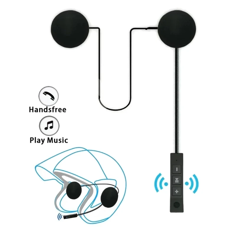 Functional Headset In-Helmet Earphones with Microphone Plastic for Food Couriers