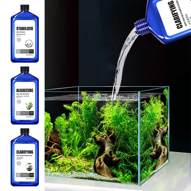 Fish Tank Water Conditioner 235ml Safe Fish Water Purifier Clear Water Cleaner Pond Water Cleaning Supplies Aquatic Algae & Moss