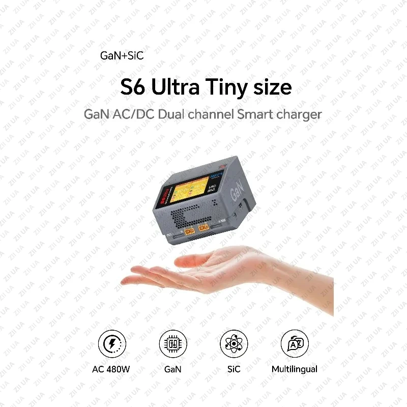 

HOTA S6 Ultra 650W Dual Channel Charger, AC 480W DC 650W for FPV Drone Lipo Battery, 2-Port Independent Fast Smart Charger