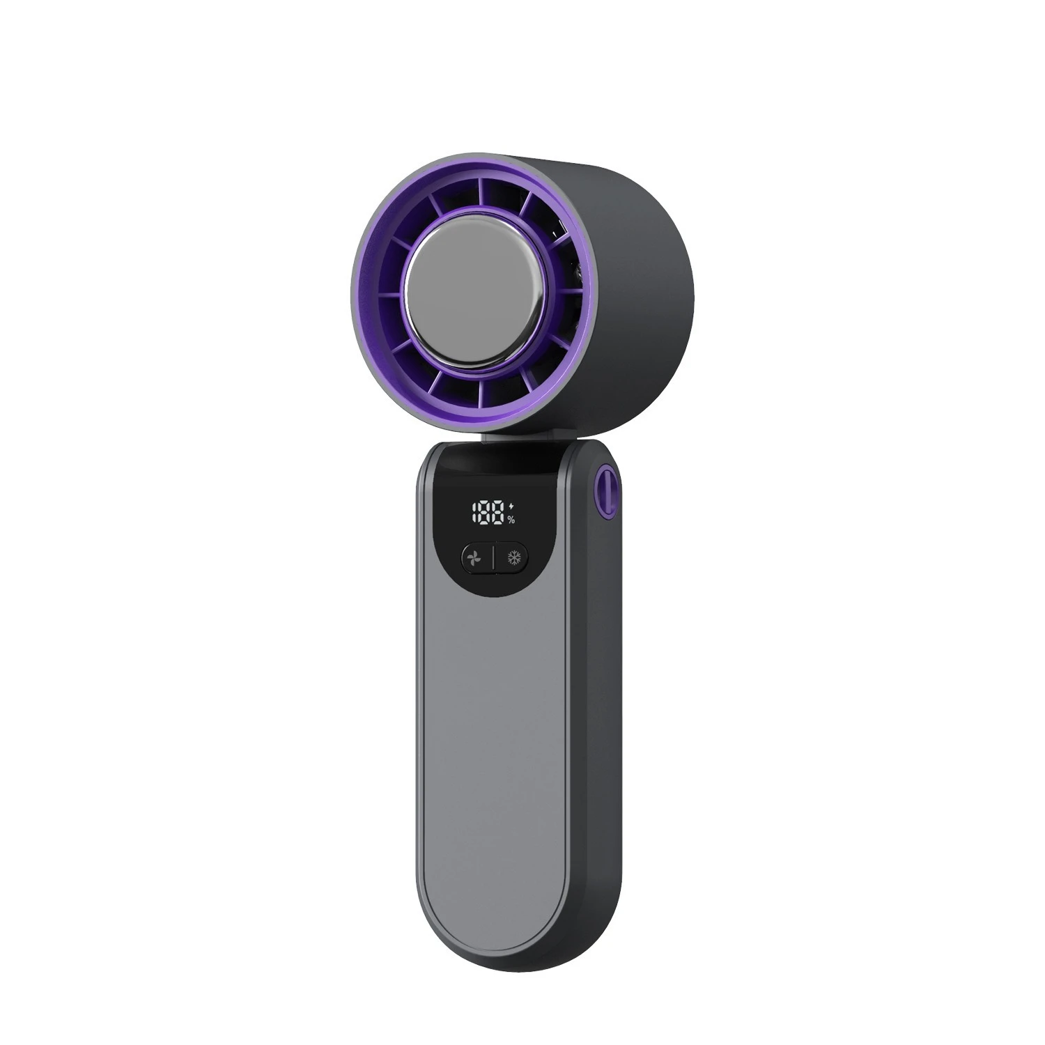 25-летний новый турбо-сильный холодный компресс Ручной вентилятор Высокоскоростной холодильный подвесной складной портативный вентилятор на шее