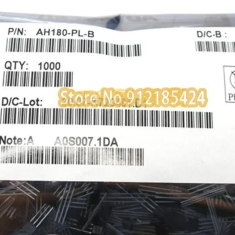 20 unids/lote AH180-PL-B efecto Hall elemento de conmutación omnipolar Sensor magnético TO-92DIODES nuevo