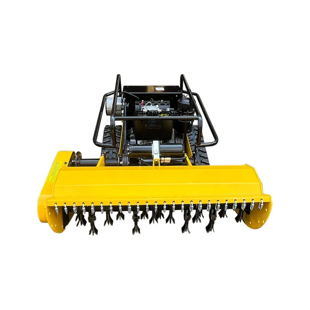 100cm Cutting Width  Remote Control Forest Mulcher Petrol Brush Cutter Crawler Flail Mower