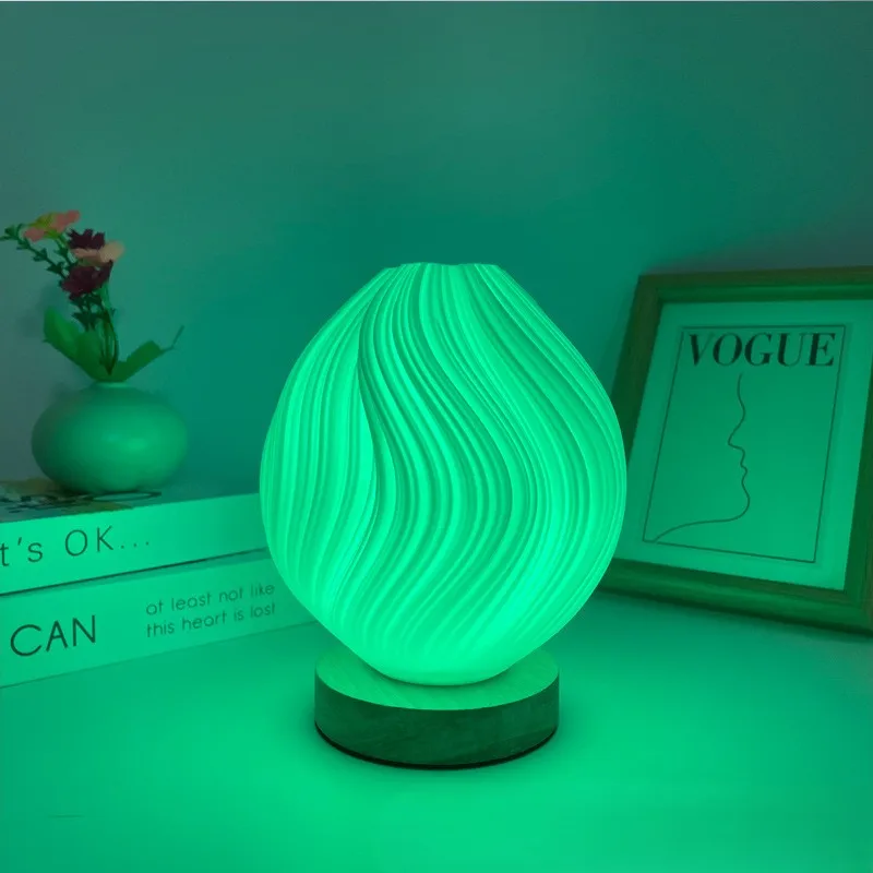 

Creative Nordic Small Desk Lamp Remote Control 16 Color Atmosphere Desk Lamp Premium Bedroom Bedlight LED Night Light