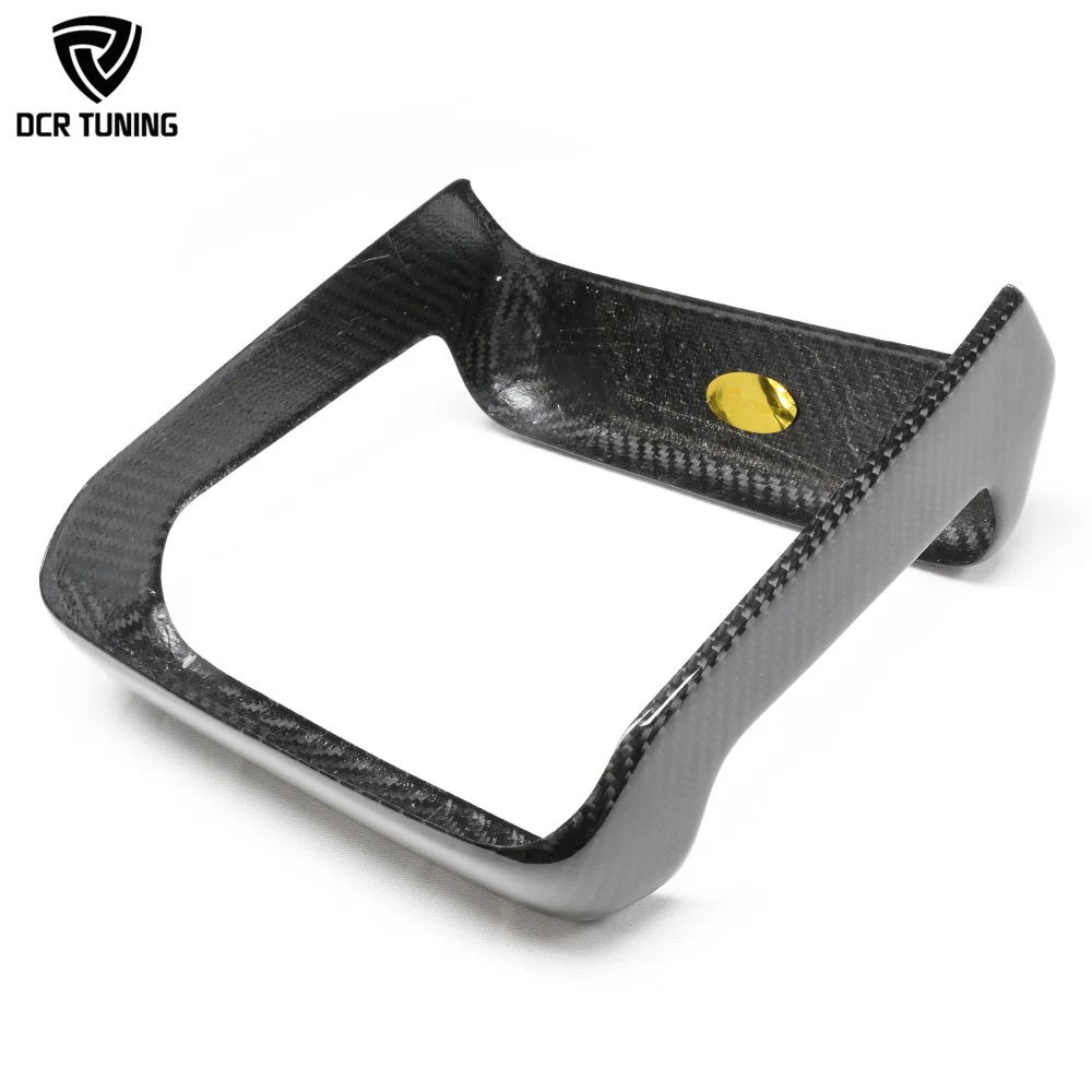 For Tesla 2023+ Model X Interior Dry Carbon Rear Seat Screen Frame Cover Real Carbon Fiber Display Screen Bezel Overlay