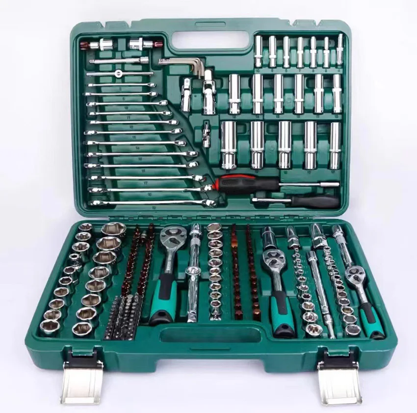 Ratchet Socket Wrench Set Multifunctional Hardware Hand Tool Kit Portable Toolbox for Car Repair Marine Machinery Maintenance view 6