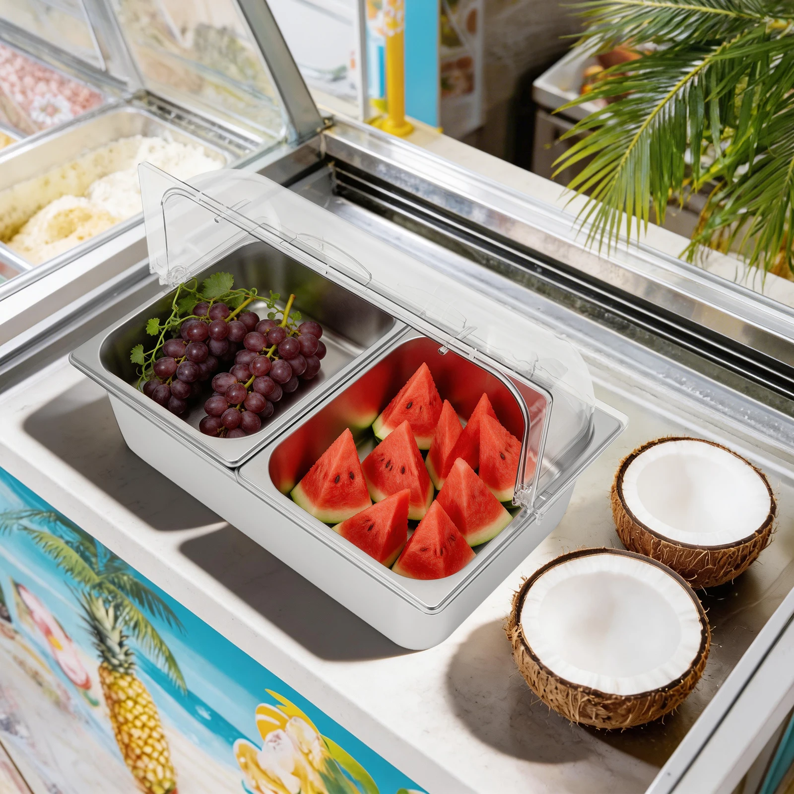 Food Snacks Party - Contenitore per Alimenti in Acciaio Inox