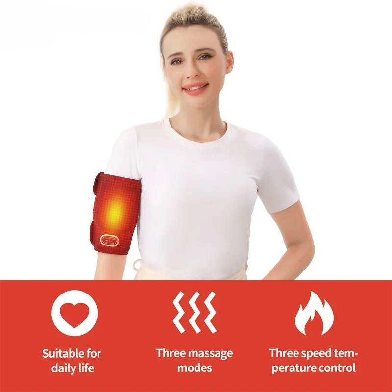 USB Electric Heating Pad 3 Modes Vibration Massage Biceps Relax Arm Muscles Wellness Protector Home Leisure Relieve Fatigue view 2