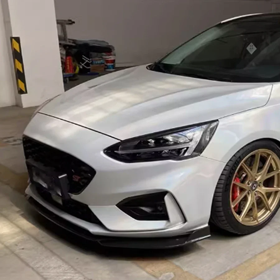 Front Bumper Lip Spoiler Splitters for Ford Focus ST Line MK4 2019 2020 2021 2022 Body Kit Front Apron Front Bumper Protection