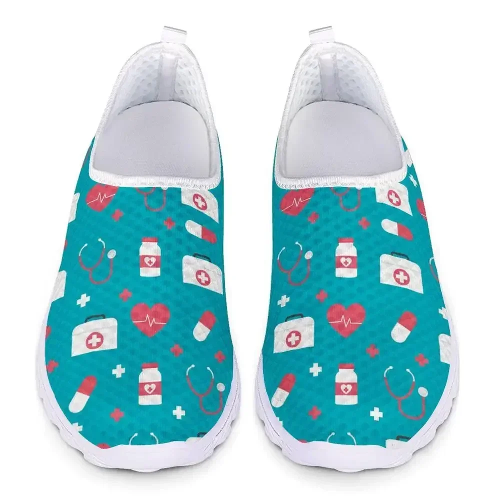 

Cute Cartoon Nursing Doctor Prints Flats Shoes Women Casual Summer Slip On Sneakers Lightweight Nurse Ladies Dropship
