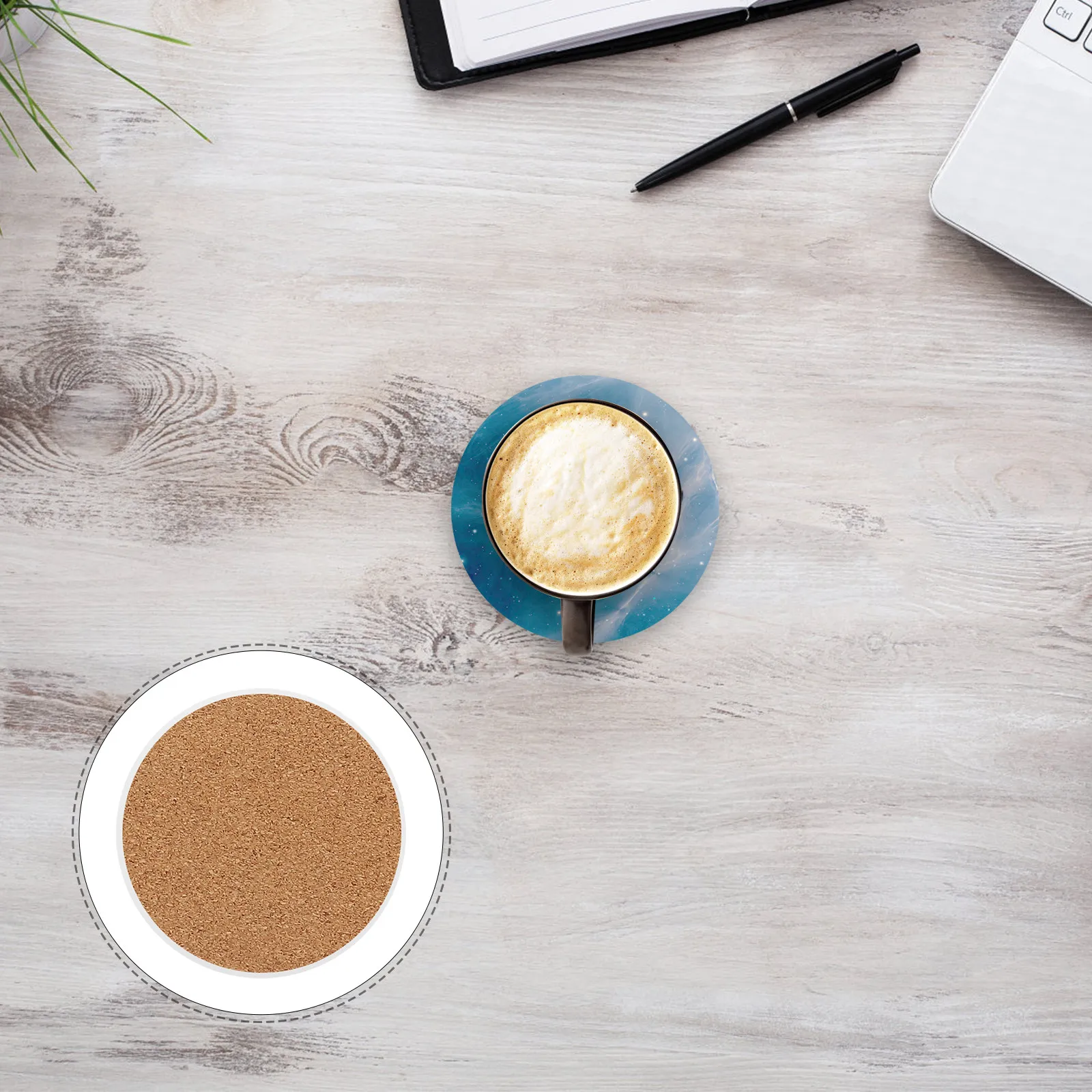 Coaster Sublimation Blank - 10 Set Alas Cangkir Sublimasi DIY
