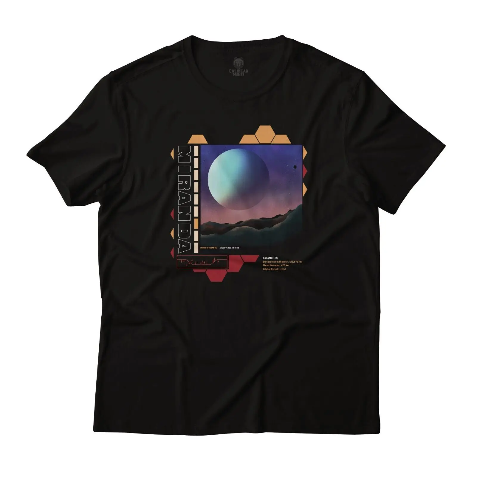 Miranda Uranus V Moon Art Aesthetic Graphic T-Shirt Lightweight Cotton