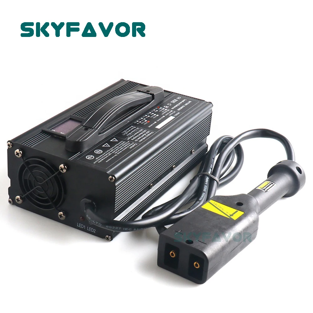 Chargeur de batterie au lithium automatique intelligent personnalisé, affichage LED, films au lithium, chargeurs d'ion, 48V, 15A, 12S, 50.4V, 13S, 54.6V