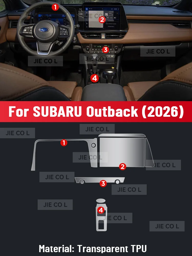 Anti-scratch Car Interior Center Console Media Dashboard Navigation TPU Protector Film For SUBARU Outback 2026 - view 2