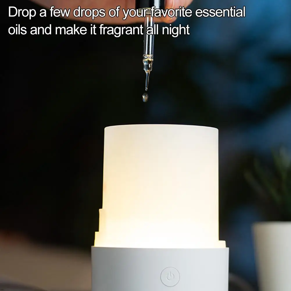 Diffusore di aromi USB silenzioso Mini diffusore di olio ad ultrasuoni a forma di fantasma con luce a 7 colori 3 in 1 umidificatore per aromaterapia luce notturna