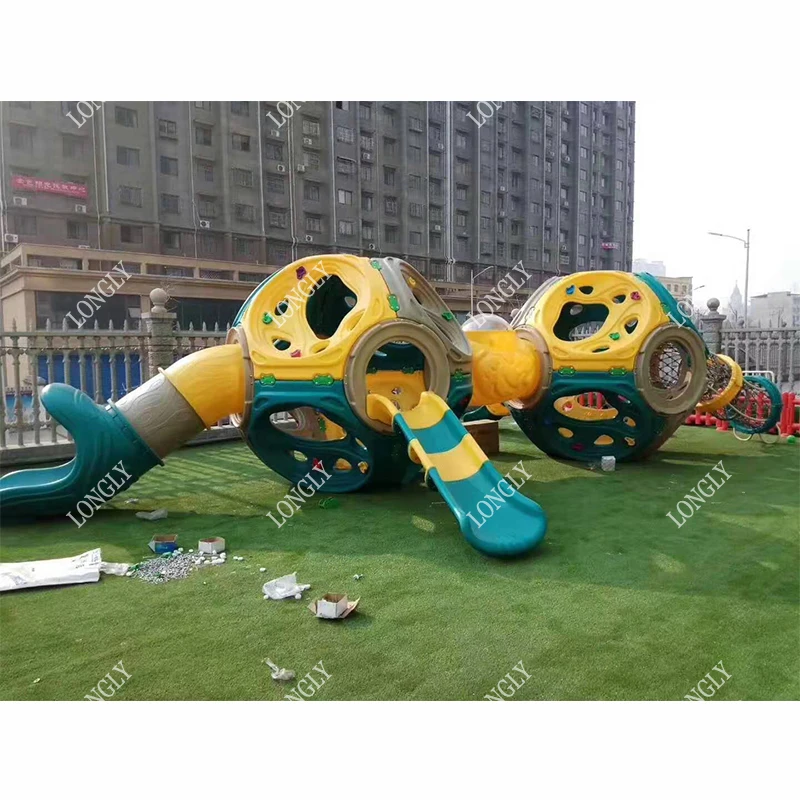 2025 Fashionable LLDPE Plastic Slide for Outdoor Playground Kids' Climb Amusement Park Equipment Garden Educational Residential
